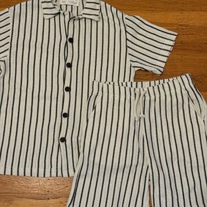 Zara Striped boys short set size 11-12